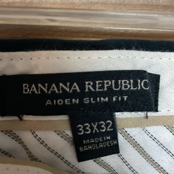 Banana Republic Aiden Slim Fit size 33x32 Black Dress Pants Straight Leg - Picture 2 of 10